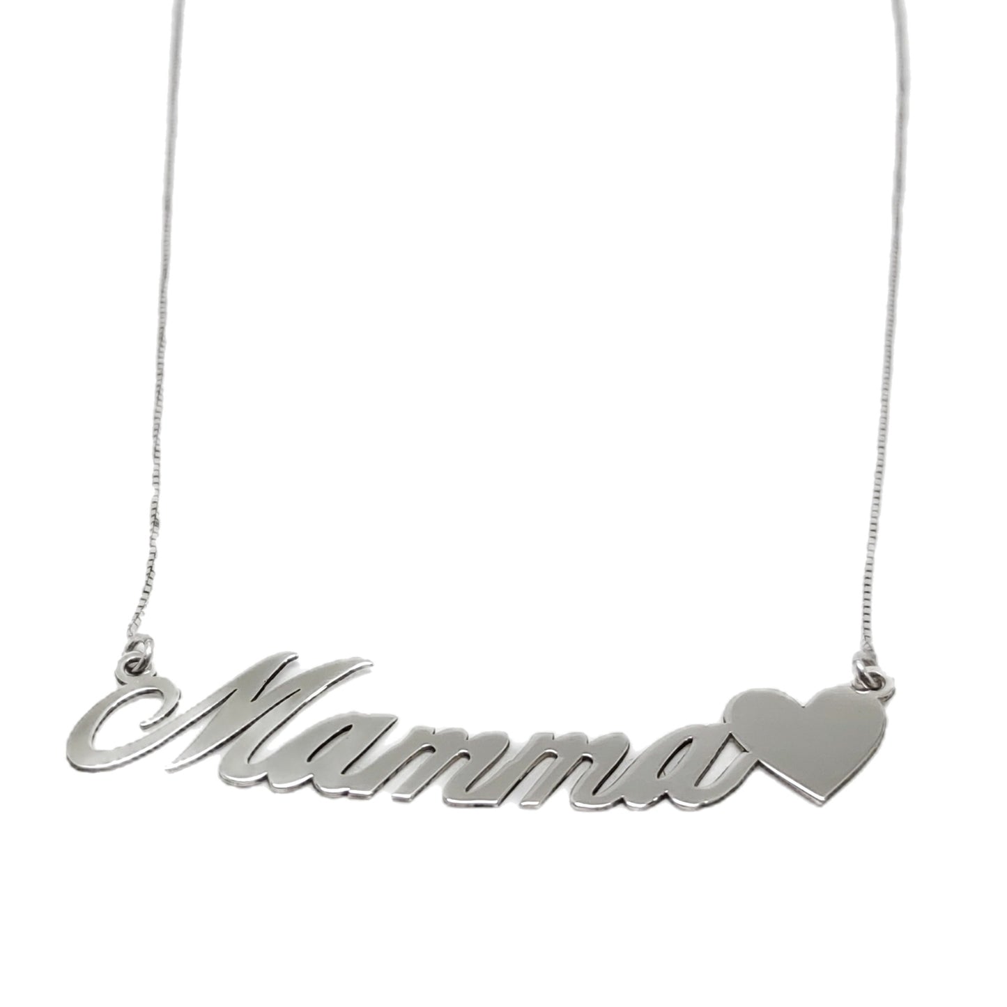 Collana mamma con cuore in argento 925