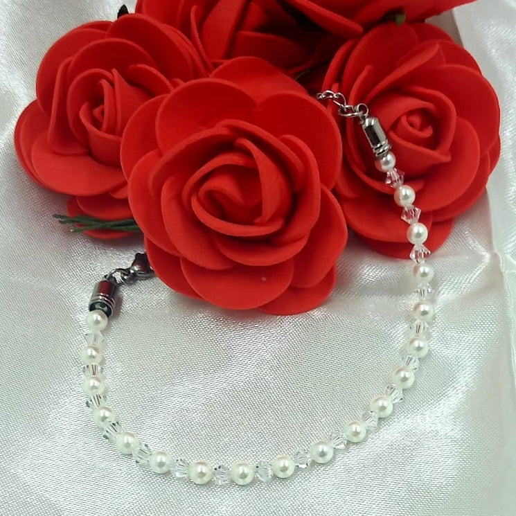 Bracciale perle Maiorca e Swarovski