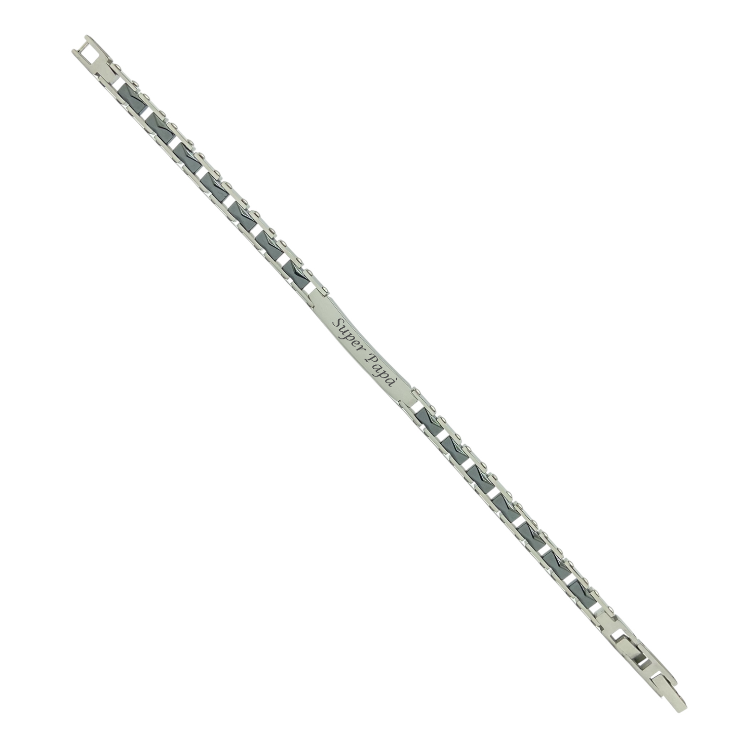 Bracciale acciaio e ceramica personalizzabile