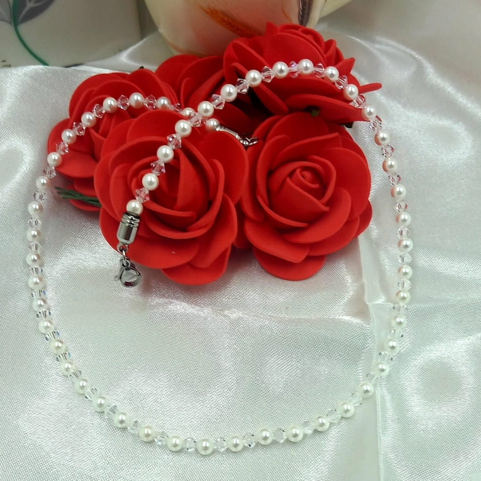 Collana perle Maiorca e Swarovski