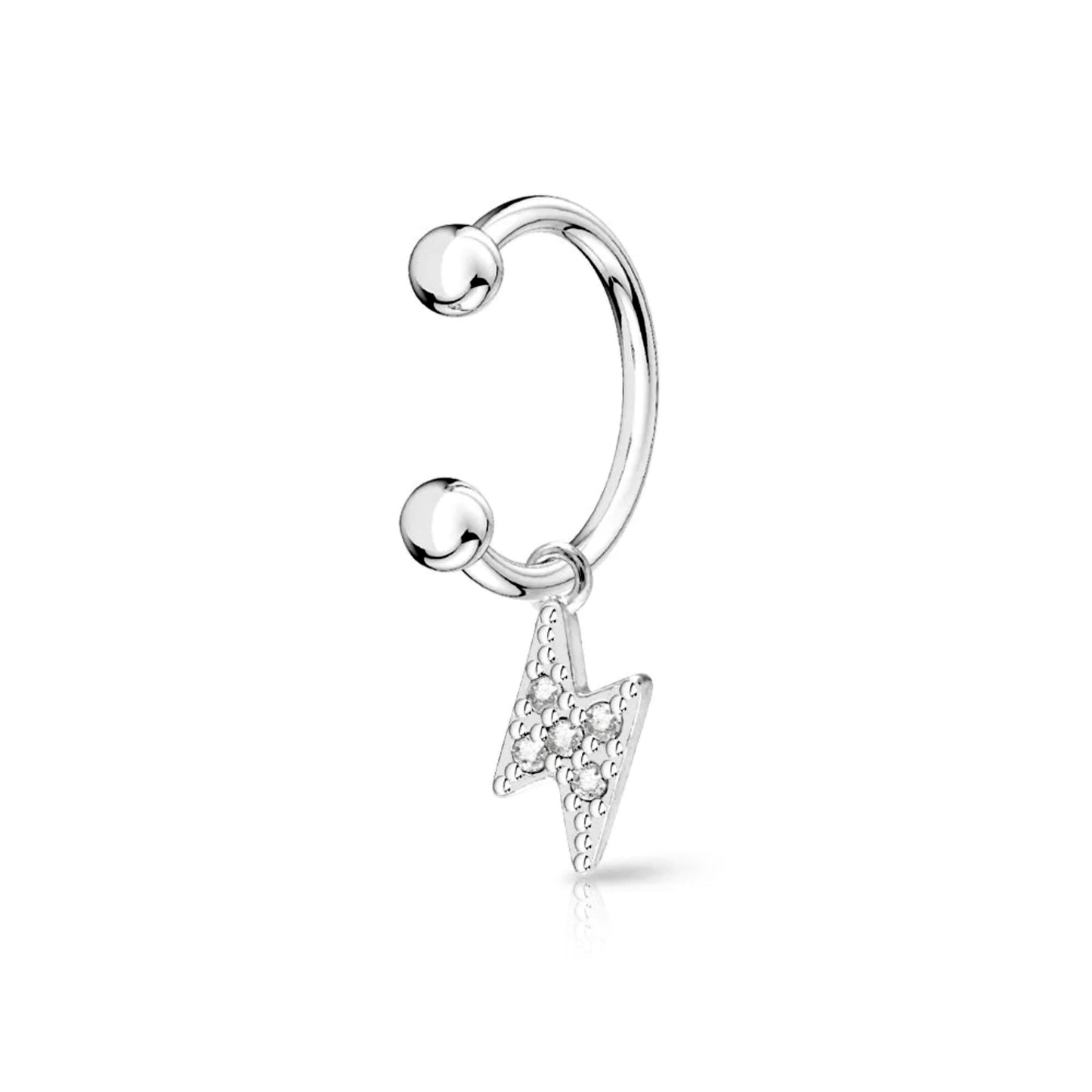 Piercing circular barbell con saetta pendente