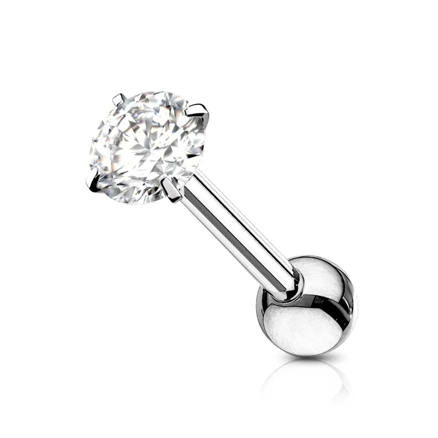 Piercing con pietra incastonata