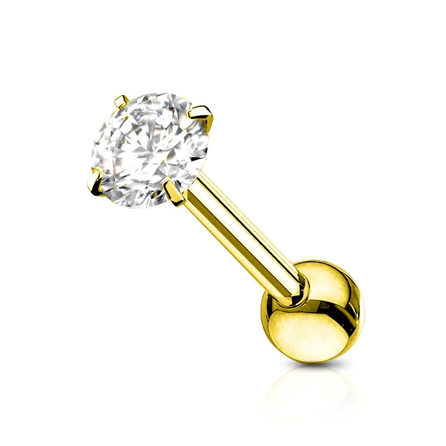 Piercing con pietra incastonata
