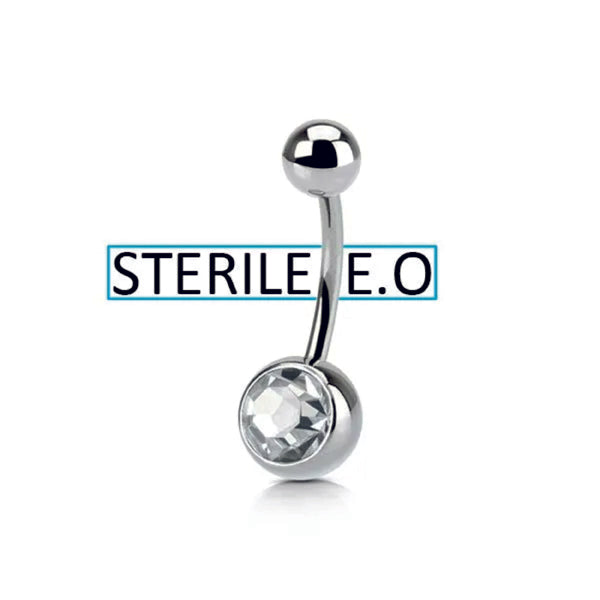 Piercing ombelico sterile con pietra