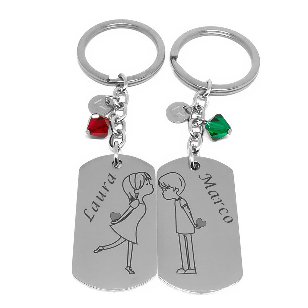 Portachiavi personalizzato con Swarovski