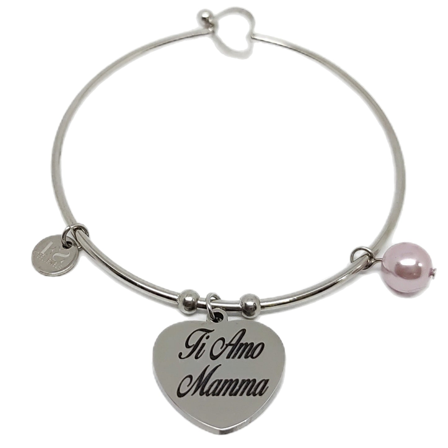 Bracciale rigido cuore mamma