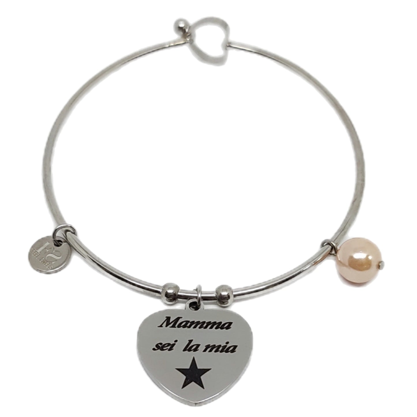 Bracciale rigido cuore mamma
