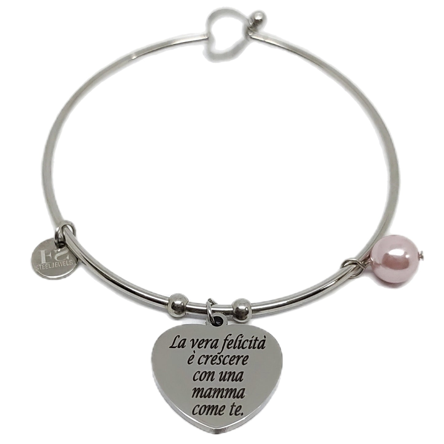 Bracciale rigido cuore mamma