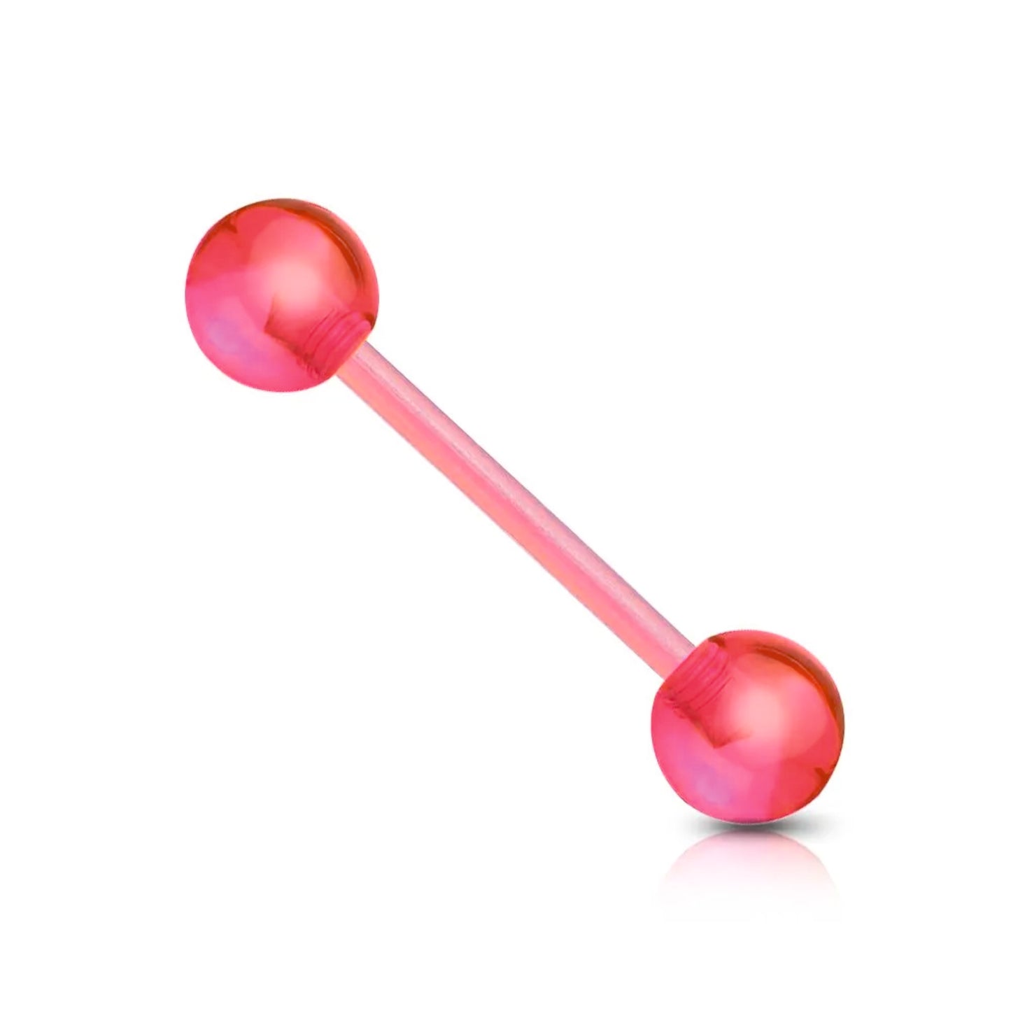 Piercing barbell trasparente con sfere